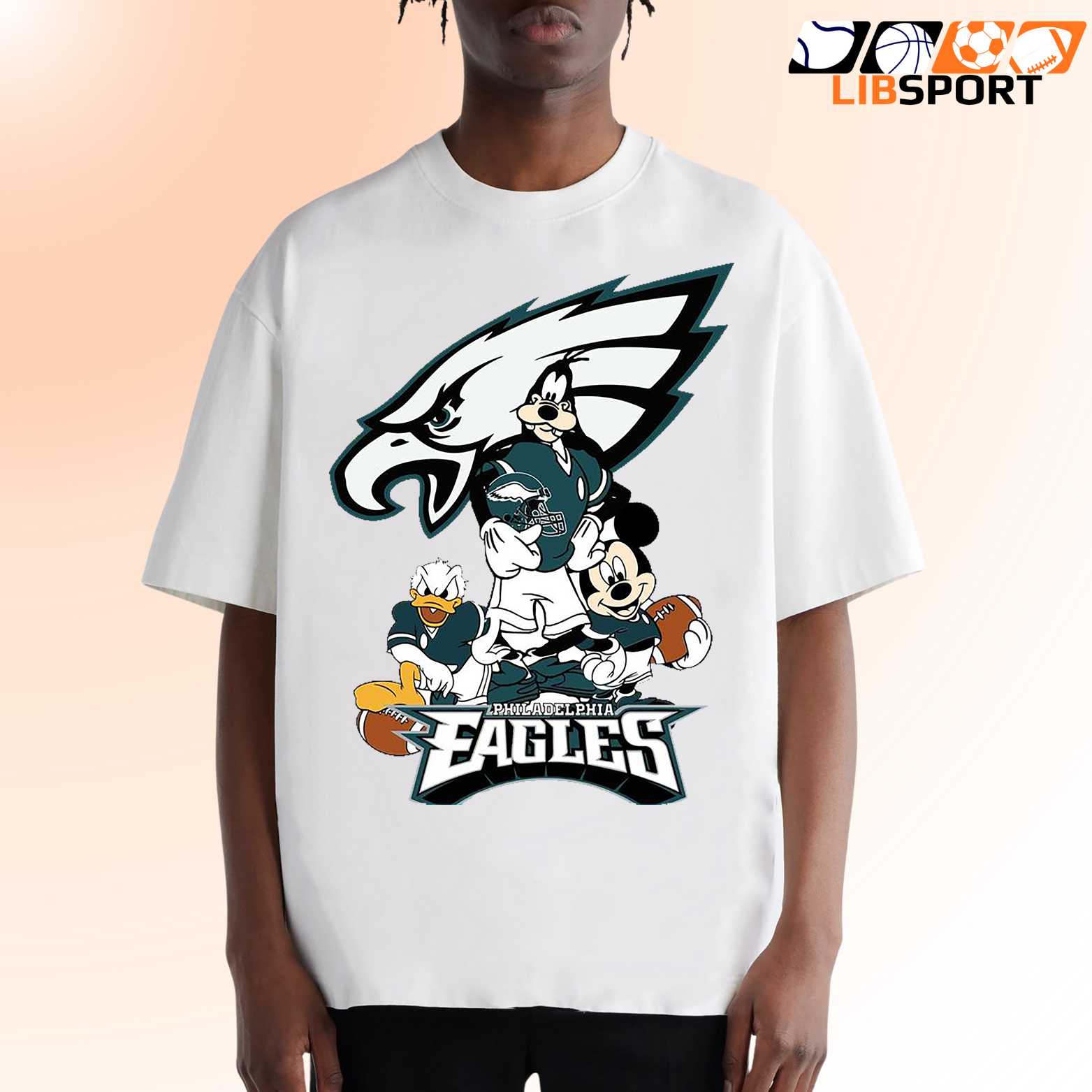 Philadelphia Eagles Mickey Donald T-Shirt, Disney Football Fan Tee, Unisex T-Shirt